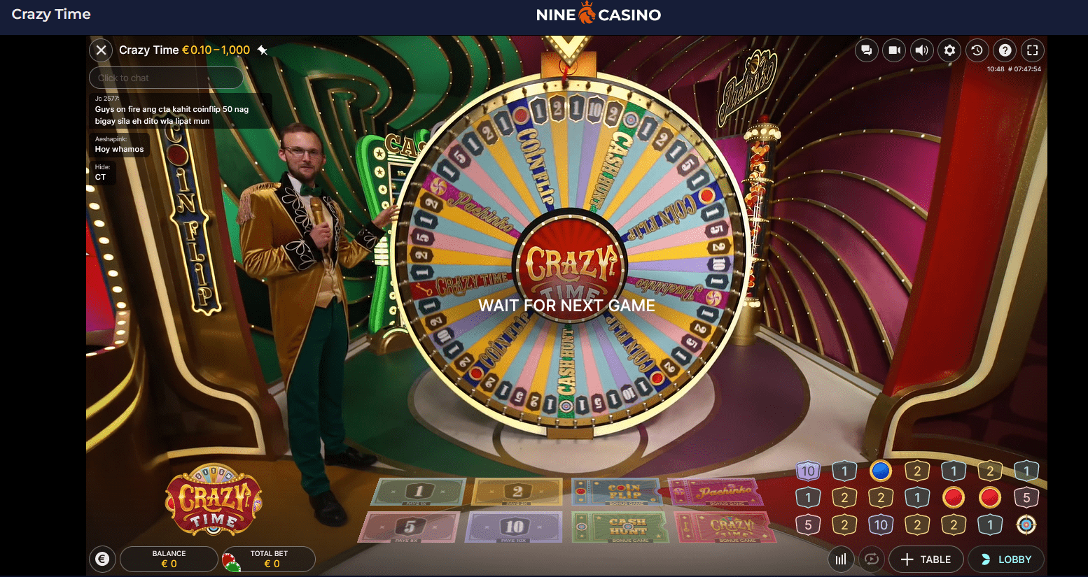 Gioco del tempo con il croupier